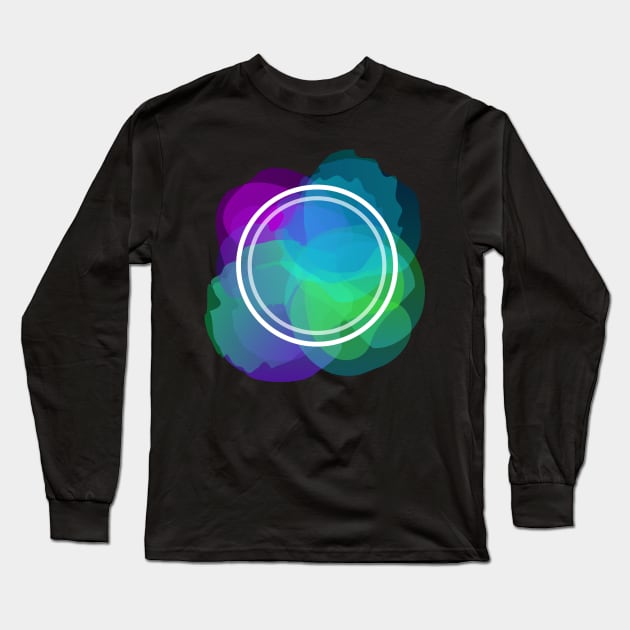 Holographic flower - abstract design in cool colours Long Sleeve T-Shirt by F-for-Fab